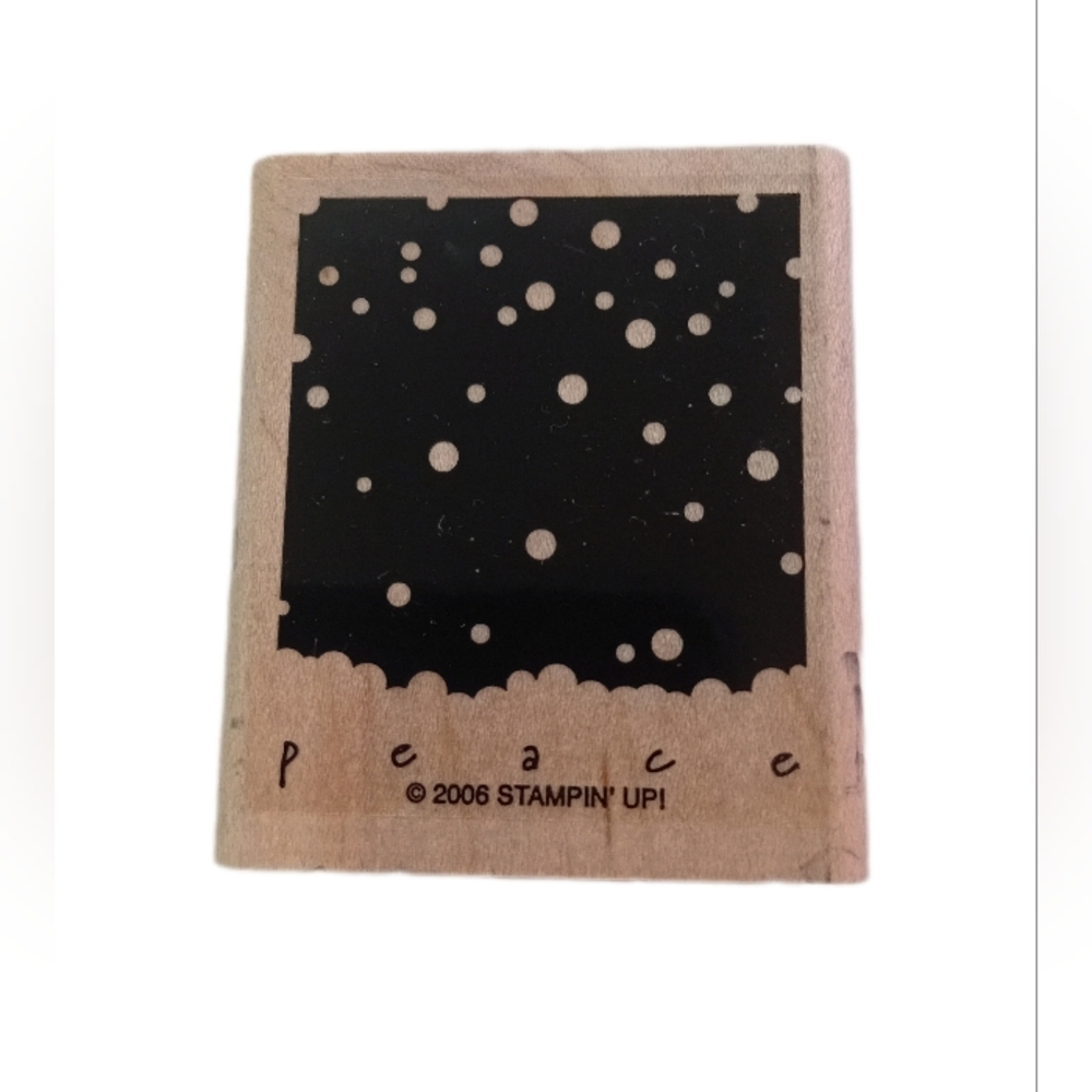 Stampin' Up! Black and White Peace Snowfall Stamp - Picture 1 of 3